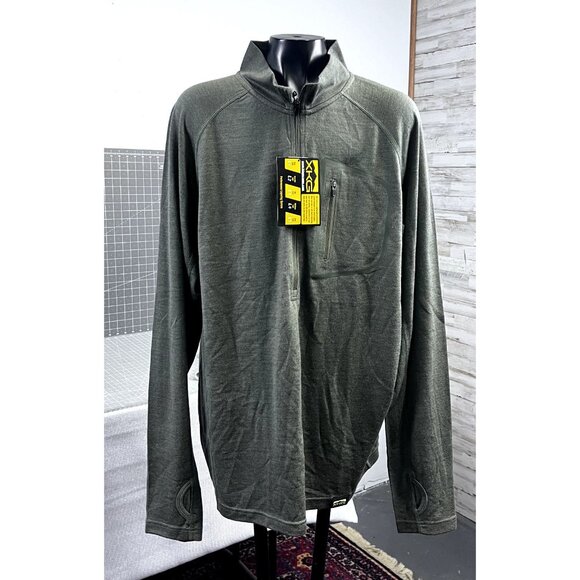 King's Camo XKG Foundation 260 Merino Wool 1/4 Zip Pullover Olive Men's 2XL - Picture 1 of 9